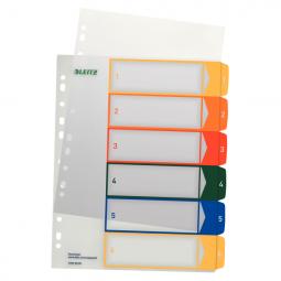 Leitz Printable Dividers 1 to 6 A4+ Multi-Colour Pack of 20