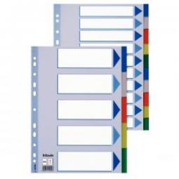 Esselte Divider A4 Polypropylene 5 Tabs Multicolour Pack of 20