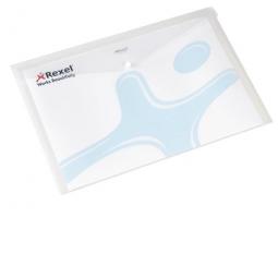 Rexel Popper Wallet A3 Translucent White Pack of 5