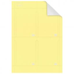 Nobo Printable T-Cards Size 3 Yellow Pack size 20 sheets total 80 T-Cards