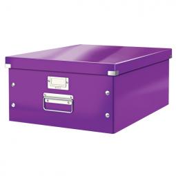 Leitz WOW Click & Store Large Storage Box With metal handles Purple