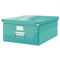 Leitz WOW Click & Store Large Storage Box With metal handles Ice Blue