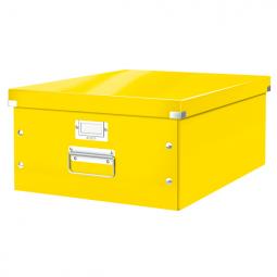 Leitz WOW Click & Store Large Storage Box With metal handles Yellow