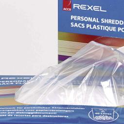 Rexel Plastic Waste Bags for Large Departmental Shredders 115 Litre Capacity Pack of 100