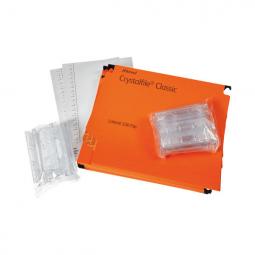 Rexel 330 Lateral Hanging Files 30mm base Manilla Orange Pack of 25