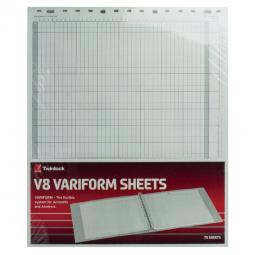 Rexel Twinlock Variform V8 Cash Refill Sheets 10 Columns Pack of 75 X 5 Packs