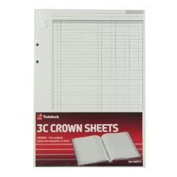 Rexel Twinlock 3C Crown Treble Cash Sheets Pack of 100 Sheets X 5 Packs