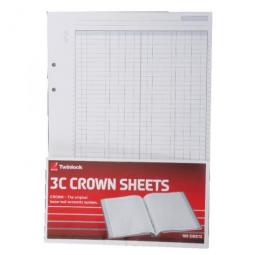 Rexel Twinlock Crown 3C Refill Sheets Double Cash Ledger Pack of 100 Sheets X 5 Packs