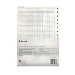 Rexel Twinlock Variform V4 Cash Refill Sheets 4 Columns Pack of 75 Sheets X 5 Packs