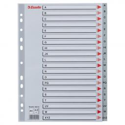 Esselte Polypropylene A-Z Indices A4 Grey Pack of 10