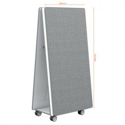 Nobo Mobile Whiteboard and Notice Board Collaboration System 1800x900mm