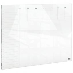 Nobo Glass Weekly Planner Whiteboard 430x560mm