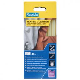 Rapid 12 mm Glue Sticks Textile & Leather Pack of 48