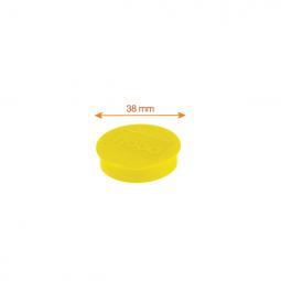 Nobo Whiteboard Coloured Magnets 38mm Yellow Pack of 10