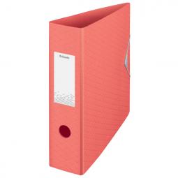 Esselte Colour Breeze Lever Arch File Polyfoam 82mm Coral Pack of 5