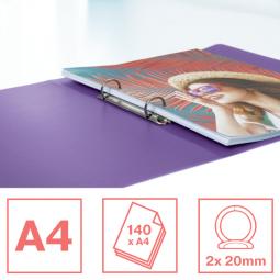 Esselte Colour Breeze 2-Ring Binder A4 Lavender Pack of 4