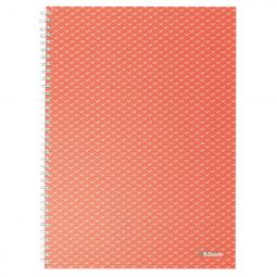 Esselte Colour Breeze A4 Notebook lined wirebound Coral