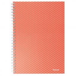 Esselte Colour Breeze A5 Notebook lined wirebound Coral