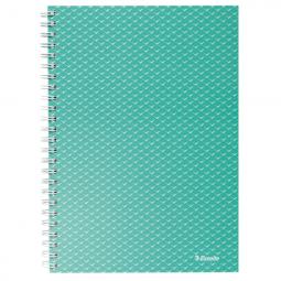 Esselte Colour Breeze A5 Notebook lined wirebound Green