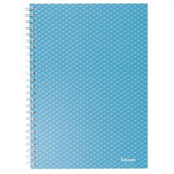 Esselte Colour Breeze A5 Notebook lined wirebound Blue