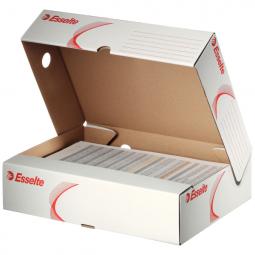 Esselte Archiving Box A4 80mm Spine Wide Opening White Pack of 25