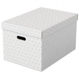 Esselte Storage Box Home Size Large White Pack of 3