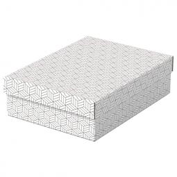 Esselte Storage Box Home Size Medium Low White Pack of 3