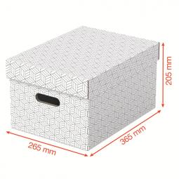 Esselte Storage Box Home Size Medium White Pack of 3