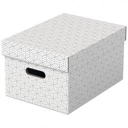 Esselte Storage Box Home Size Medium White Pack of 3