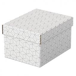 Esselte Storage Box Home Size Small White Pack of 3