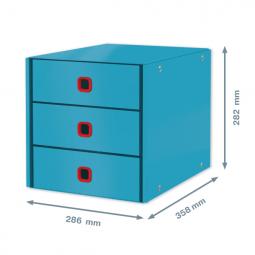 Leitz 3 Drawer Cabinet Click & Store Cosy Calm Blue