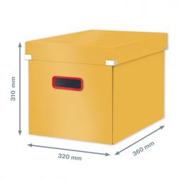 Leitz Storage Box Click & Store Cosy Cube Large Warm Yellow