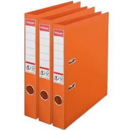 Esselte No.1 Lever Arch File 50mm Polypropylene Orange Pack of 3