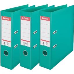 Esselte No.1 Lever Arch File 75mm Polypropylene Turquoise Pack of 3