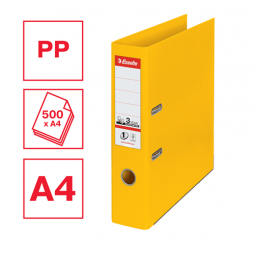 Esselte No.1 Lever Arch File Slotted 75mm Spine A4 Yellow Pack of 10