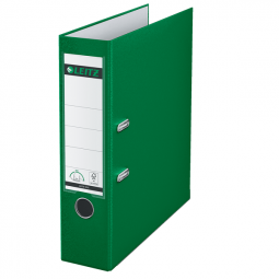 Leitz 180 degree Plastic Lever Arch File Foolscap 80 mm Green Pack of 10