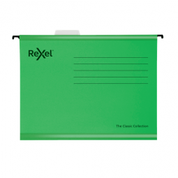 Rexel Classic A4 Reinforced Suspension File Green Pack of 25