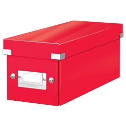 Leitz WOW Click & Store CD Storage Box With label holder Red