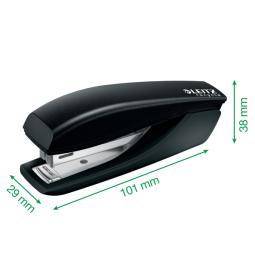 Leitz NeXXt Recycle Mini Stapler Black Pack of 6