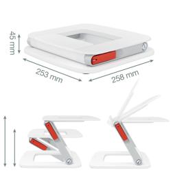 Leitz Ergo Height Adjustable Laptop Stand 13-15in Laptops/Monitors White