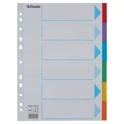 Esselte Divider, Cardboard, A4 - Outer carton of 20