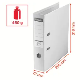 Esselte Lever Arch File 75mm Yellow - 5pcs