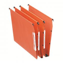 Esselte Orgarex Dual Lateral Suspension File 330mm 220gsm 15mm Base Orange Box of 25