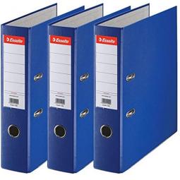 Esselte Essentials A4 Polypropylene Lever Arch File 75mm Blue Pack of 3