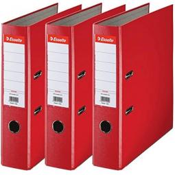 Esselte Essentials A4 Polypropylene Lever Arch File 75mm Red Pack of 3