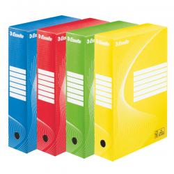 Esselte Standard Archiving Box 80mm Assorted Colours (4) Pack of 25