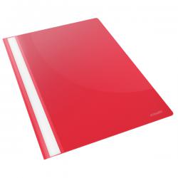 Esselte VIVIDA Report Flat File A4 Red Plastic With Clear Front Pack of 25