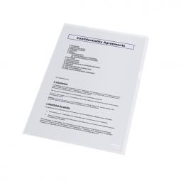 Esselte Quality Folder A4 glass clear 0.08mm Polypropylene Pack of 100