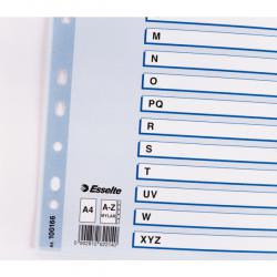 Esselte Mylar A-Z Part Dividers A4 Multi-Coloured Pack of 10