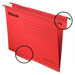 Esselte Classic Reinforced Suspension File Foolscap Red Pack of 25